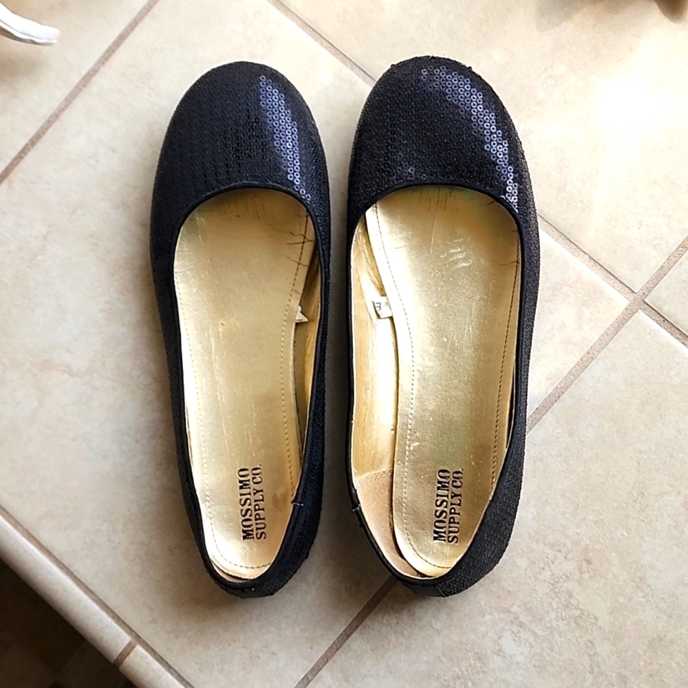 Mossimo Black Seqin Ballet Flats sz 10